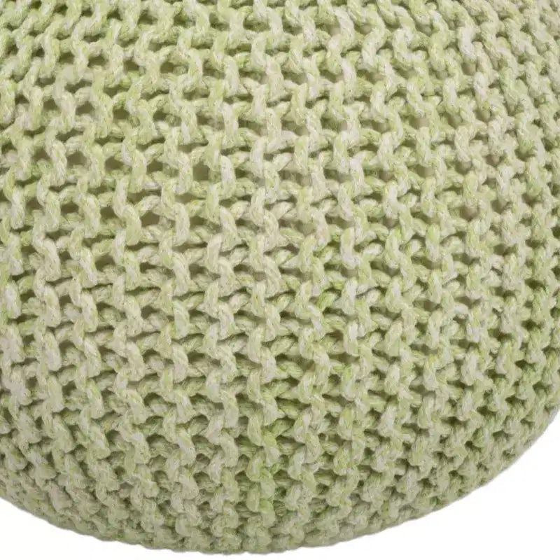 HomeRoots Pouf rond ottoman en laine verte 19