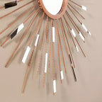 Sculpture murale miroir Ardreva Starburst - Dorée - SEI