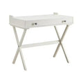 HomeRoots 34 Antiqued White Wood Flip Top Desk