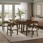 Christopher Knight Home Evat Modern 7 Piece Rubberwood Upholstered Dining Set