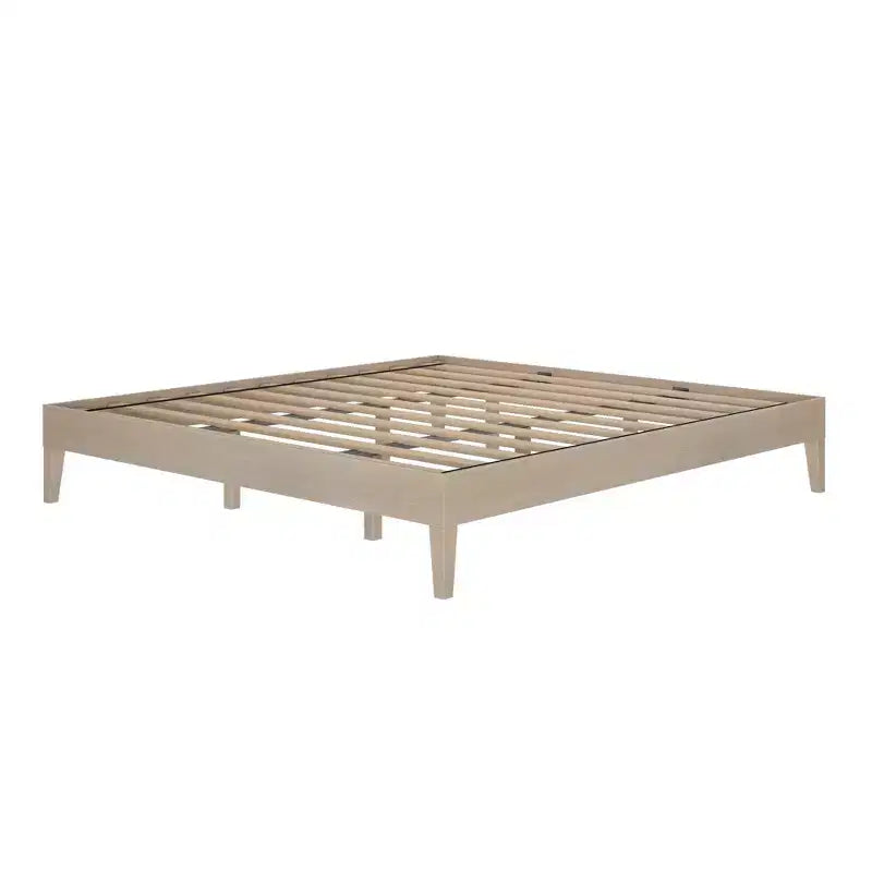 Cadre de lit Now Furniture King, lit plateforme en bois