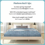 Cadre de lit Now Furniture King, lit plateforme en bois