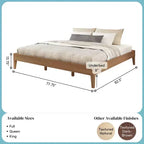 Cadre de lit Now Furniture King, lit plateforme en bois