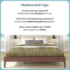 Cadre de lit Now Furniture King, lit plateforme en bois