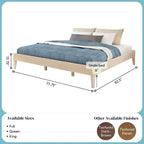 Cadre de lit Now Furniture King, lit plateforme en bois