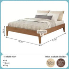 Cadre de lit double Now Furniture, lit plateforme en bois