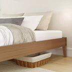 Cadre de lit double Now Furniture, lit plateforme en bois