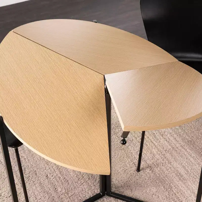Table à manger ronde pliante Ladston - Beige - SEI
