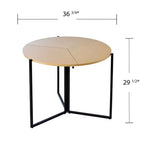 Table à manger ronde pliante Ladston - Beige - SEI