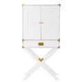 Campaign Tall Bar Cabinet with Storage - White - SEI