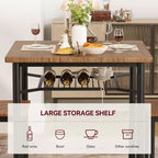 Ensemble table à manger de cuisine moderne carrée 2 pièces pour 2 personnes avec design compact, MDF et acier inoxydable
