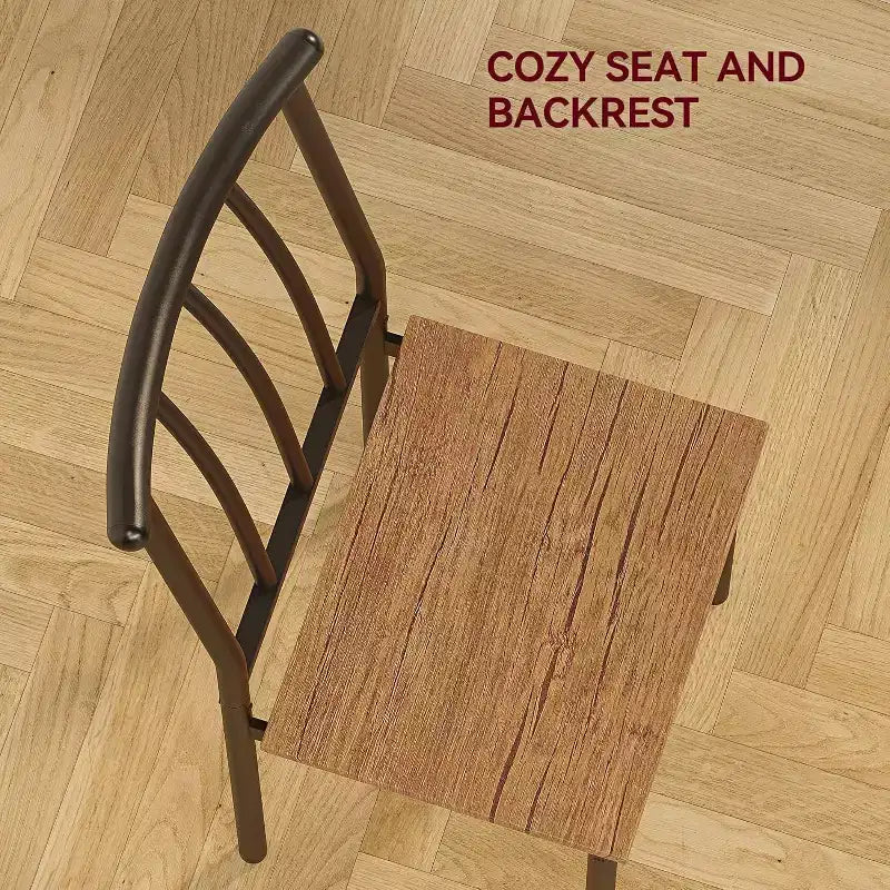 Ensemble table à manger de cuisine moderne carrée 2 pièces pour 2 personnes avec design compact, MDF et acier inoxydable