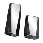 Miroirs décoratifs Amboros avec étagères-Ensemble de 2 pièces - Noir - SEI