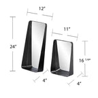 Miroirs décoratifs Amboros avec étagères-Ensemble de 2 pièces - Noir - SEI