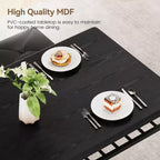 Ensemble table de salle à manger 4 places, table de cuisine en métal avec banc rembourré et 2 tabourets carrés, ensemble dînette 4 pièces avec étagères de rangement