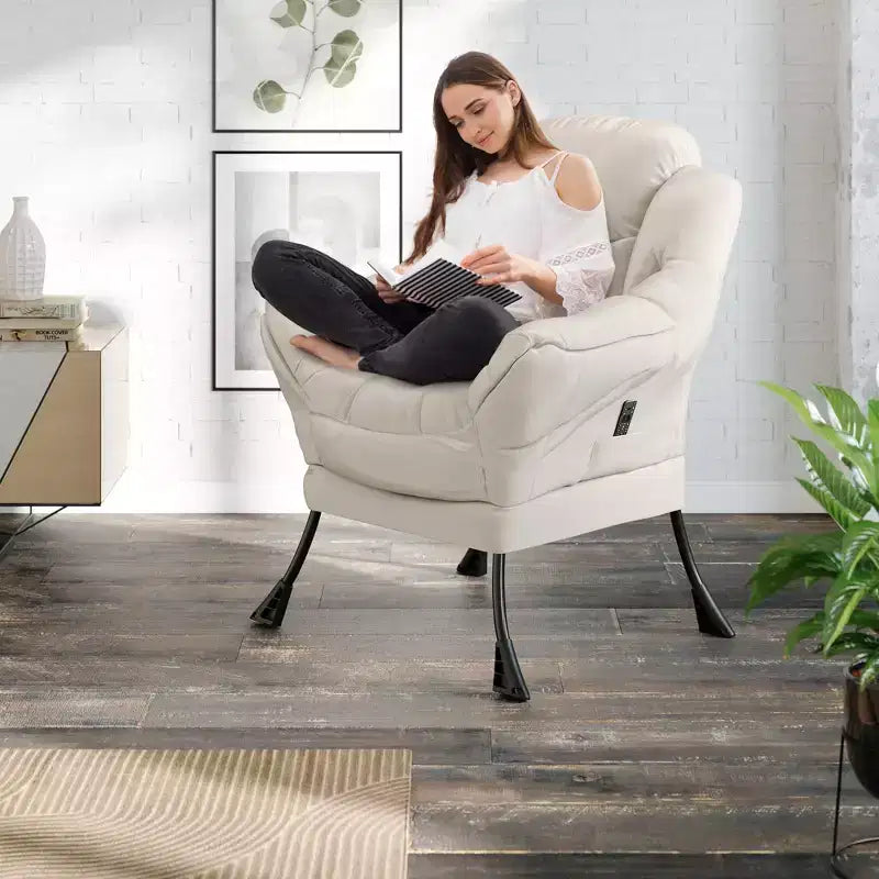 Fauteuil inclinable avec Ottomane, Fauteuil Inclinable Confortable et Moderne avec Poche Latérale, Repose-pieds Pliant