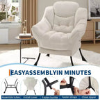 Fauteuil inclinable avec Ottomane, Fauteuil Inclinable Confortable et Moderne avec Poche Latérale, Repose-pieds Pliant