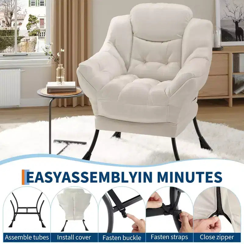 Fauteuil inclinable avec Ottomane, Fauteuil Inclinable Confortable et Moderne avec Poche Latérale, Repose-pieds Pliant