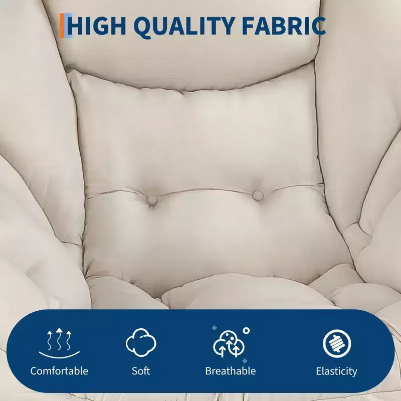 Fauteuil inclinable avec Ottomane, Fauteuil Inclinable Confortable et Moderne avec Poche Latérale, Repose-pieds Pliant
