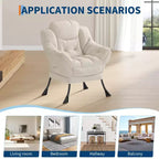 Fauteuil inclinable avec Ottomane, Fauteuil Inclinable Confortable et Moderne avec Poche Latérale, Repose-pieds Pliant