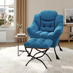 Fauteuil inclinable avec Ottomane, Fauteuil Inclinable Confortable et Moderne avec Poche Latérale, Repose-pieds Pliant