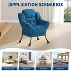 Fauteuil inclinable avec Ottomane, Fauteuil Inclinable Confortable et Moderne avec Poche Latérale, Repose-pieds Pliant