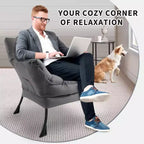 Fauteuil inclinable avec Ottomane, Fauteuil Inclinable Confortable et Moderne avec Poche Latérale, Repose-pieds Pliant