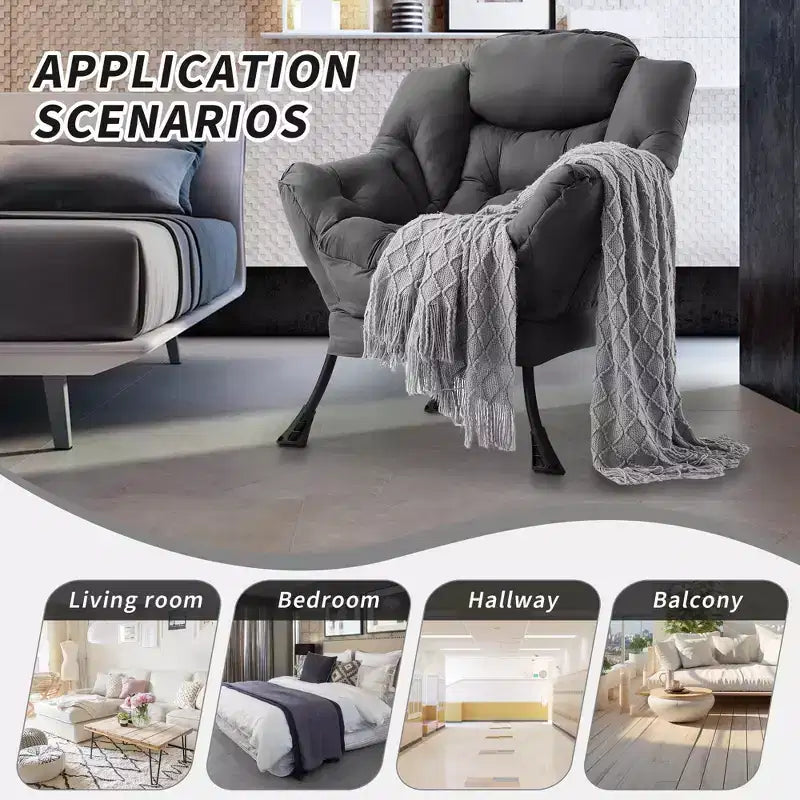 Fauteuil inclinable avec Ottomane, Fauteuil Inclinable Confortable et Moderne avec Poche Latérale, Repose-pieds Pliant