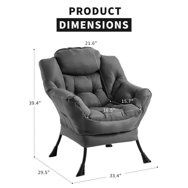 Fauteuil inclinable avec Ottomane, Fauteuil Inclinable Confortable et Moderne avec Poche Latérale, Repose-pieds Pliant