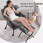 Fauteuil inclinable avec Ottomane, Fauteuil Inclinable Confortable et Moderne avec Poche Latérale, Repose-pieds Pliant