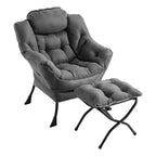 Fauteuil inclinable avec Ottomane, Fauteuil Inclinable Confortable et Moderne avec Poche Latérale, Repose-pieds Pliant