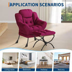 Fauteuil inclinable avec Ottomane, Fauteuil Inclinable Confortable et Moderne avec Poche Latérale, Repose-pieds Pliant