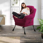 Fauteuil inclinable avec Ottomane, Fauteuil Inclinable Confortable et Moderne avec Poche Latérale, Repose-pieds Pliant