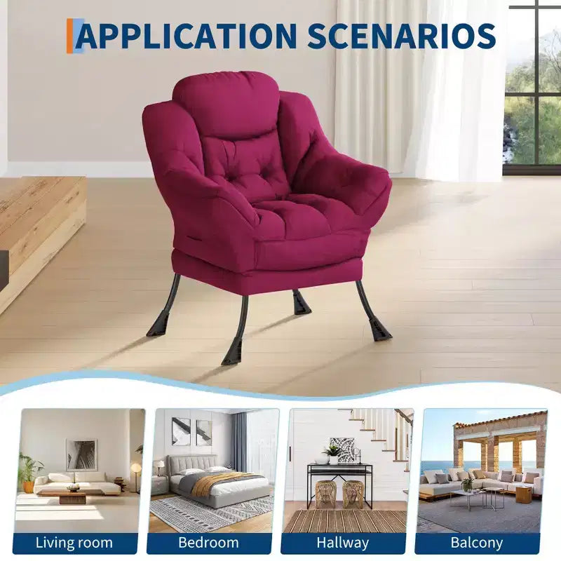 Fauteuil inclinable avec Ottomane, Fauteuil Inclinable Confortable et Moderne avec Poche Latérale, Repose-pieds Pliant