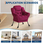 Fauteuil inclinable avec Ottomane, Fauteuil Inclinable Confortable et Moderne avec Poche Latérale, Repose-pieds Pliant
