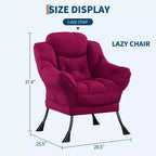 Fauteuil inclinable avec Ottomane, Fauteuil Inclinable Confortable et Moderne avec Poche Latérale, Repose-pieds Pliant