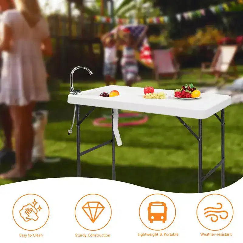 Table de camping pliante rectangulaire d'extérieur Karl Home