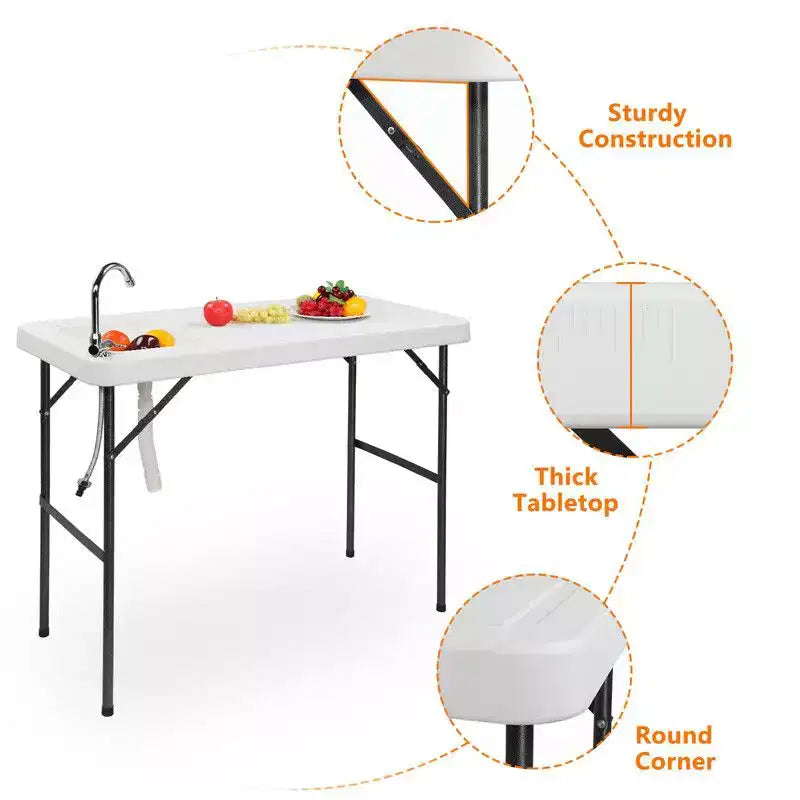 Table de camping pliante rectangulaire d'extérieur Karl Home