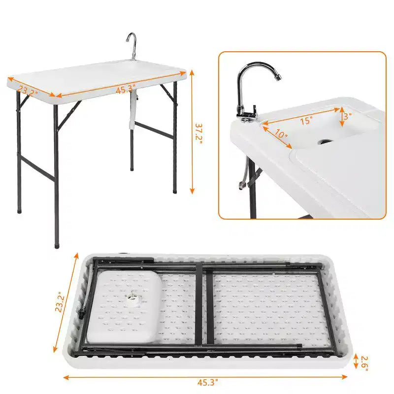 Table de camping pliante rectangulaire d'extérieur Karl Home