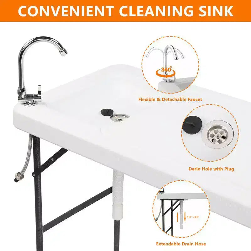 Table de camping pliante rectangulaire d'extérieur Karl Home