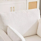 Fauteuil accent tonneau Karl Home Modern en velours côtelé pour salon ou chambre