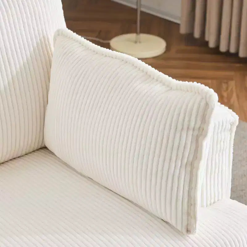 Fauteuil accent tonneau Karl Home Modern en velours côtelé pour salon ou chambre