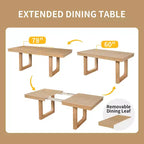 Ensemble table à manger extensible 7 pièces Merax avec 6 chaises à assise rembourrée