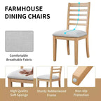 Ensemble table à manger extensible 7 pièces Merax avec 6 chaises à assise rembourrée
