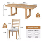 Ensemble table à manger extensible 7 pièces Merax avec 6 chaises à assise rembourrée