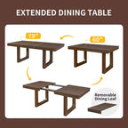 Ensemble table à manger extensible 7 pièces Merax avec 6 chaises à assise rembourrée