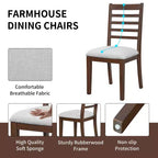 Ensemble table à manger extensible 7 pièces Merax avec 6 chaises à assise rembourrée