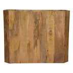 Table basse Royal Hampton, forme de cube creux, fabriquée à la main en bois de manguier naturel brun, 76 cm -