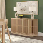 Buffet en bois massif Plank+Beam Contour avec 3 portes, meuble TV 59 po pour salon
