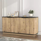 GDFStudio Nicola Buffet multifonctionnel moderne en bois de 55 po à 4 portes